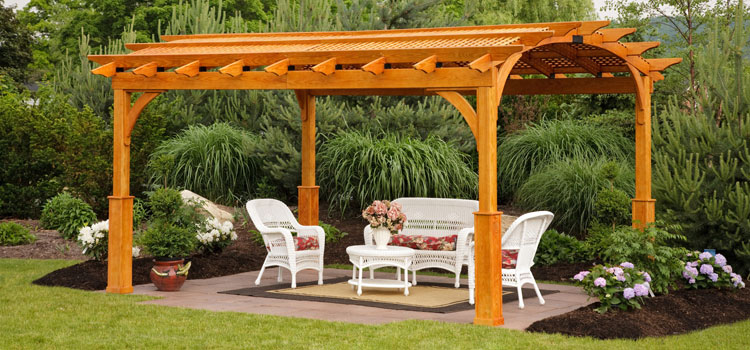 Cedar Wood Pergola Installation in Walnut, CA