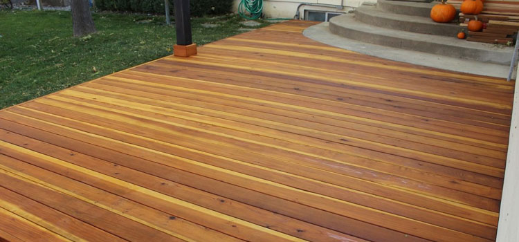 Smooth Redwood Decking in Walnut, CA